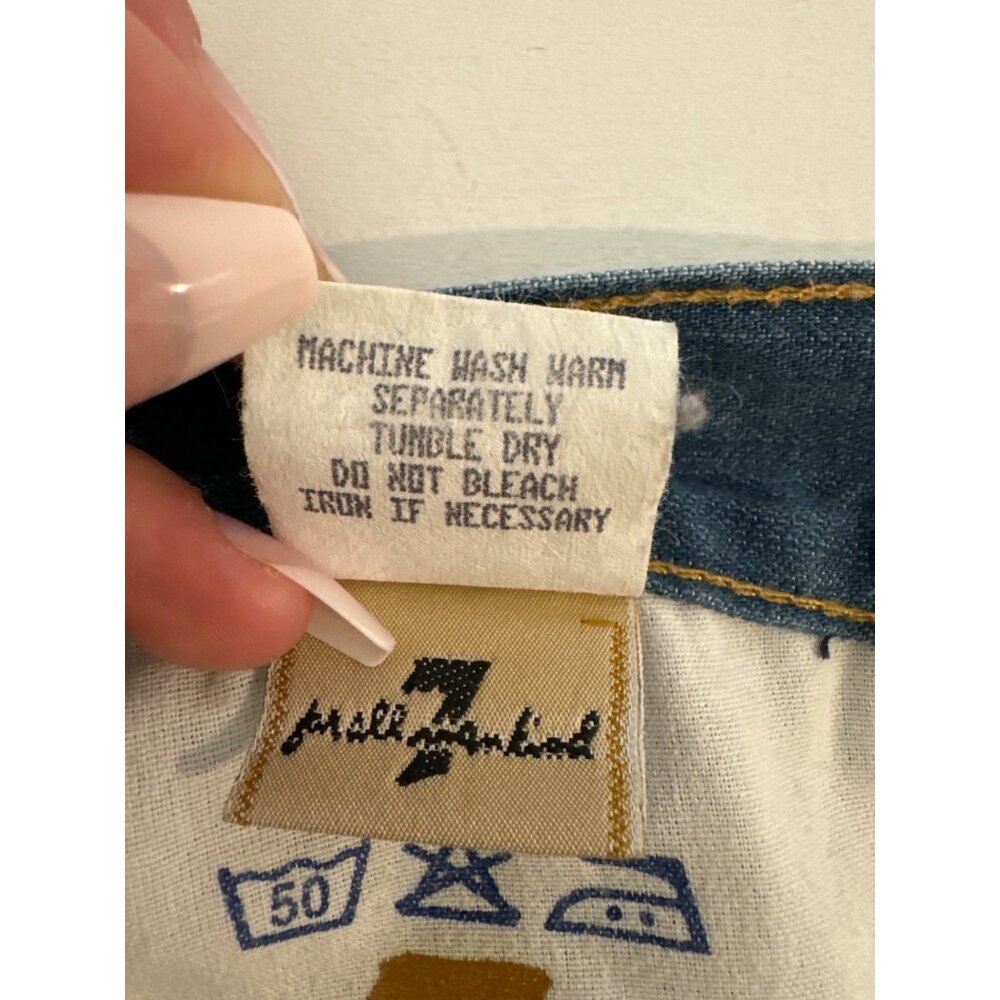 7 for All Mankind Womens Jeans Sz 29 Bootcut Blue Denim Classic Medium Wash - Picture 8 of 13